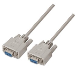 AISENS CABLE SERIE RS232 DB9/H-DB9/H BEIGE 1,8M