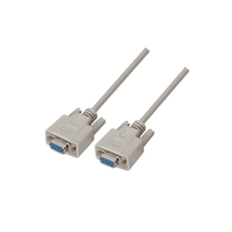 AISENS CABLE SERIE RS232 DB9/H-DB9/H BEIGE 1,8M