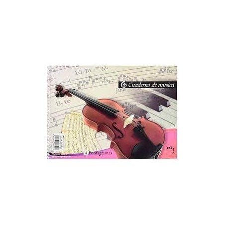 PACSA CUADERNO MUSICA 20 HOJAS 4 PENTAGRAMAS TAPAS CARTON 4º 80GR -20U-