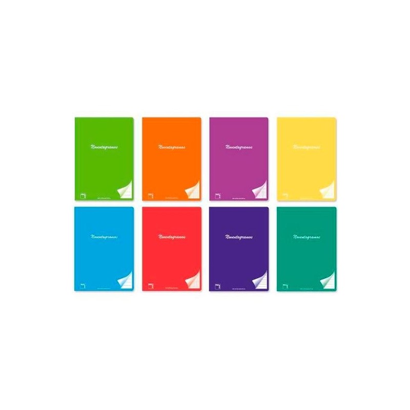 PACSA LIBRETA NOVENTAGRAMOS 48 HOJAS 4X4 TAPAS CARTULINA PLASTIFICADA A4 90GR 8 C/SURTIDOS -6U-
