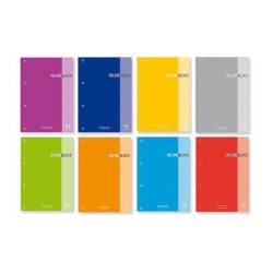 PACSA RECAMBIO 100H A4 ENCOLADO 90GR 5X5 + GRECA 4 TALADROS RECAMBLOCK FUCSIA