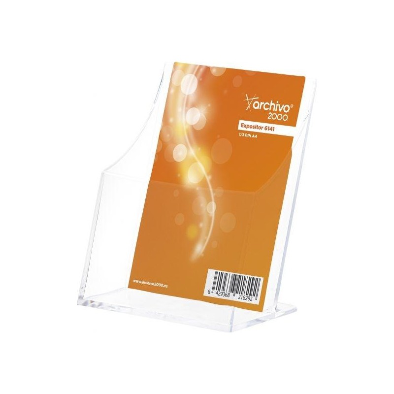 ARCHIVO 2000 PORTAFOLLETOS SOBREMESA ARCHIVO 2000 "PREMIUM" ESPESOR 3 MM 1/3 DIN A4 VERTICAL 85X115X145 MM