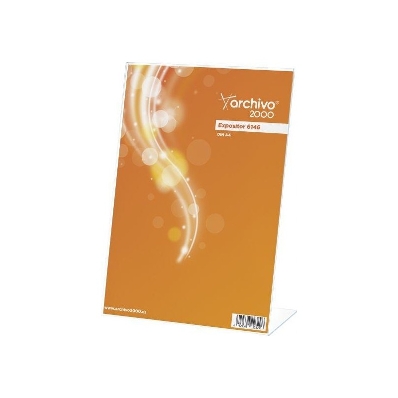ARCHIVO 2000 EXPOSITOR SOBREMESA ARCHIVO 2000 "PREMIUM" EN FORMA DE L DIN A4 VERTICAL ESPESOR 3 MM 95X210X305 MM