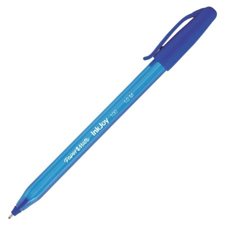 PAPER MATE BOLÍGRAFO INKJOY 100 CAP TRIANGULAR AZUL CAJA 50 UD