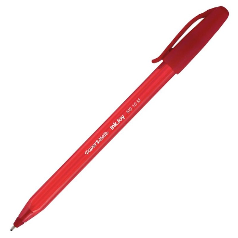 PAPER MATE BOLÍGRAFO INKJOY 100 CAP TRIANGULAR ROJO CAJA 50 UD