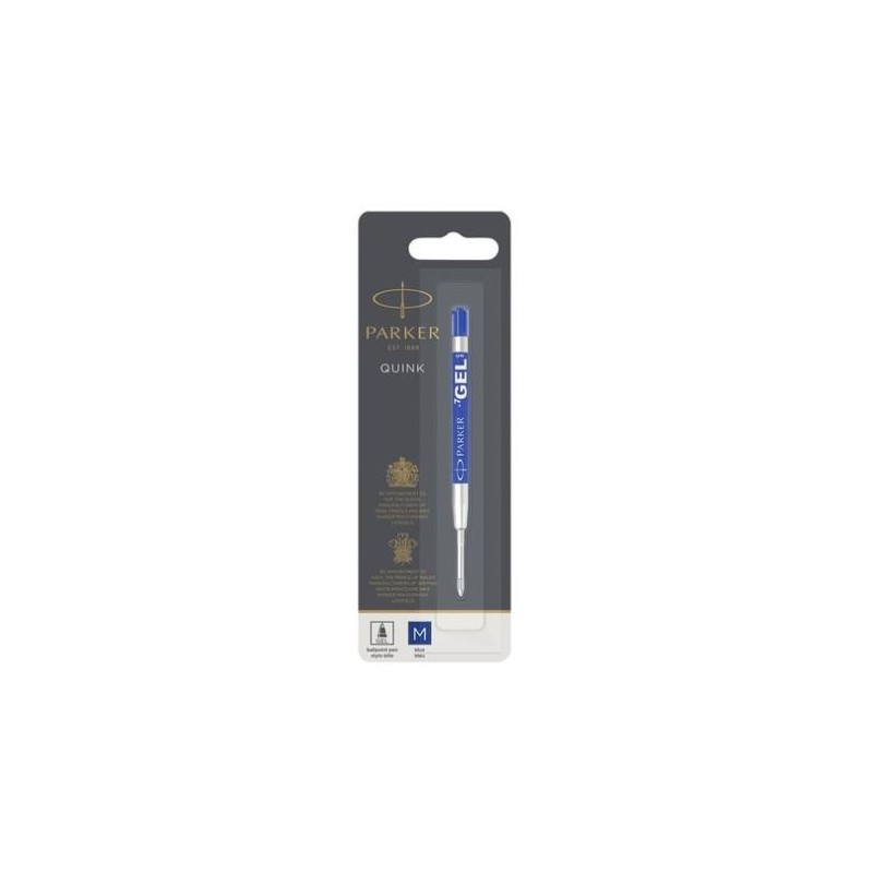 PARKER RECAMBIO BOLIGRAFO QUINK FLOW GEL AZUL PUNTA MEDIA BLISTER