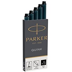PARKER RECAMBIO CARTUCHO DE TINTA LARGO QUINK MINI NEGRO -5U-