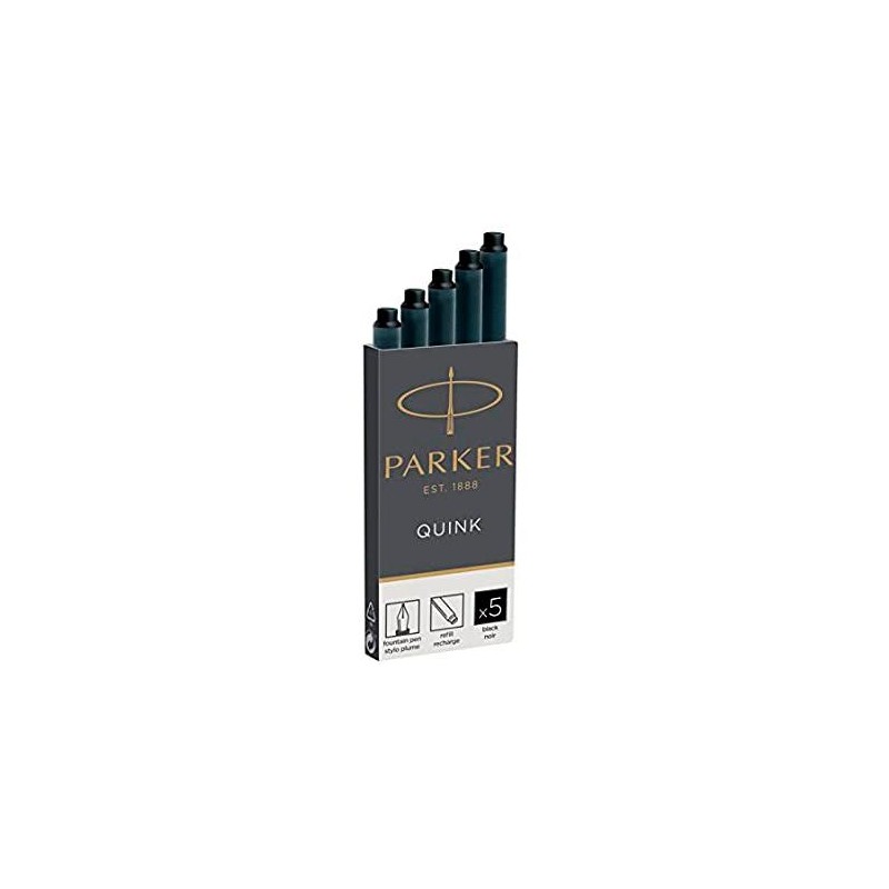 PARKER RECAMBIO CARTUCHO DE TINTA LARGO QUINK MINI NEGRO -5U-