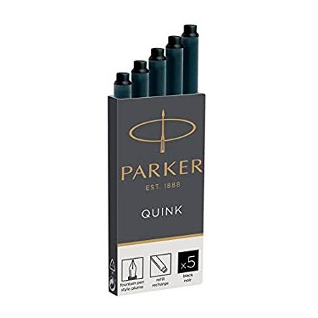 PARKER RECAMBIO CARTUCHO DE TINTA LARGO QUINK MINI NEGRO -5U-