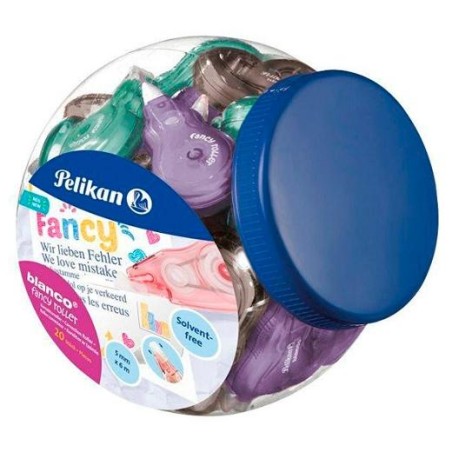 PELIKAN CORRECTOR PLK FANCY ROLLER 5MM X 6M BOTE EXPOSITOR 20 C/SURTIDOS
