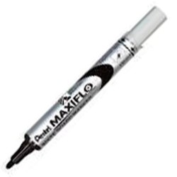 PENTEL MARCADOR PIZARRA BLANCA MAXIFLO MWL-5S NEGRO CAJA 12 UD