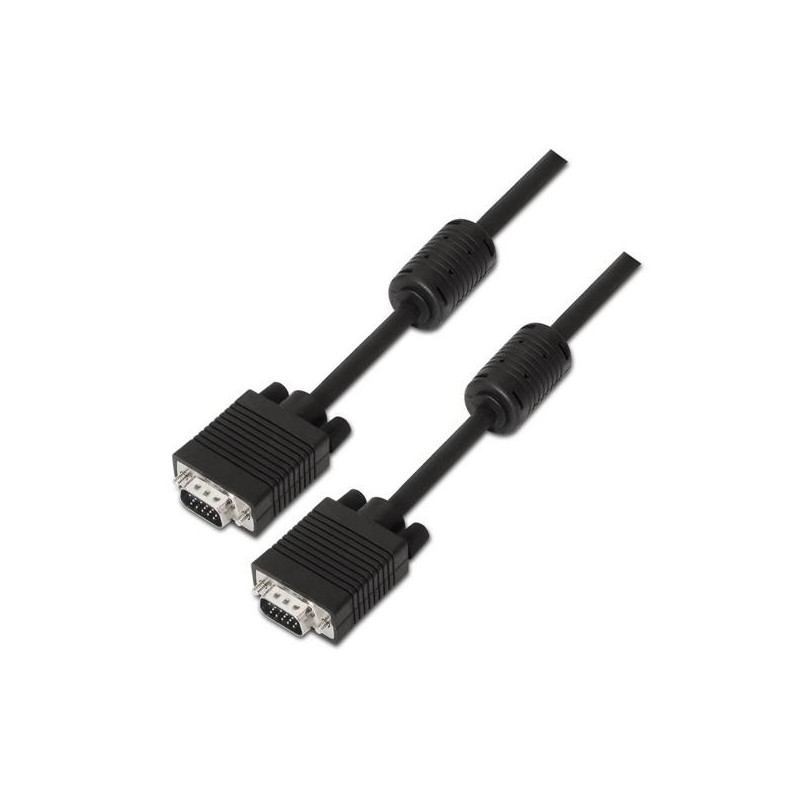 AISENS CABLE SVGA CON FERRITA HDB15/M - HDB15/M NEGRO 1,8M
