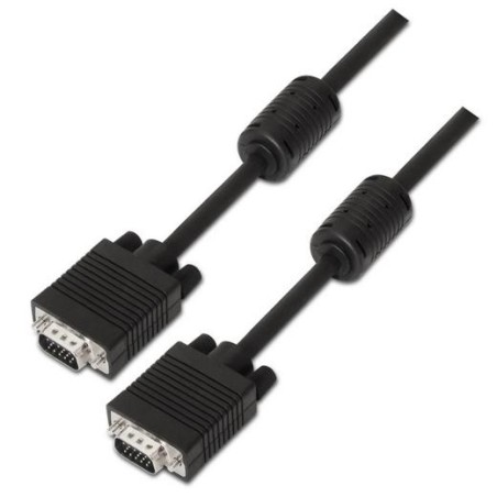 AISENS CABLE SVGA CON FERRITA HDB15/M - HDB15/M NEGRO 1,8M