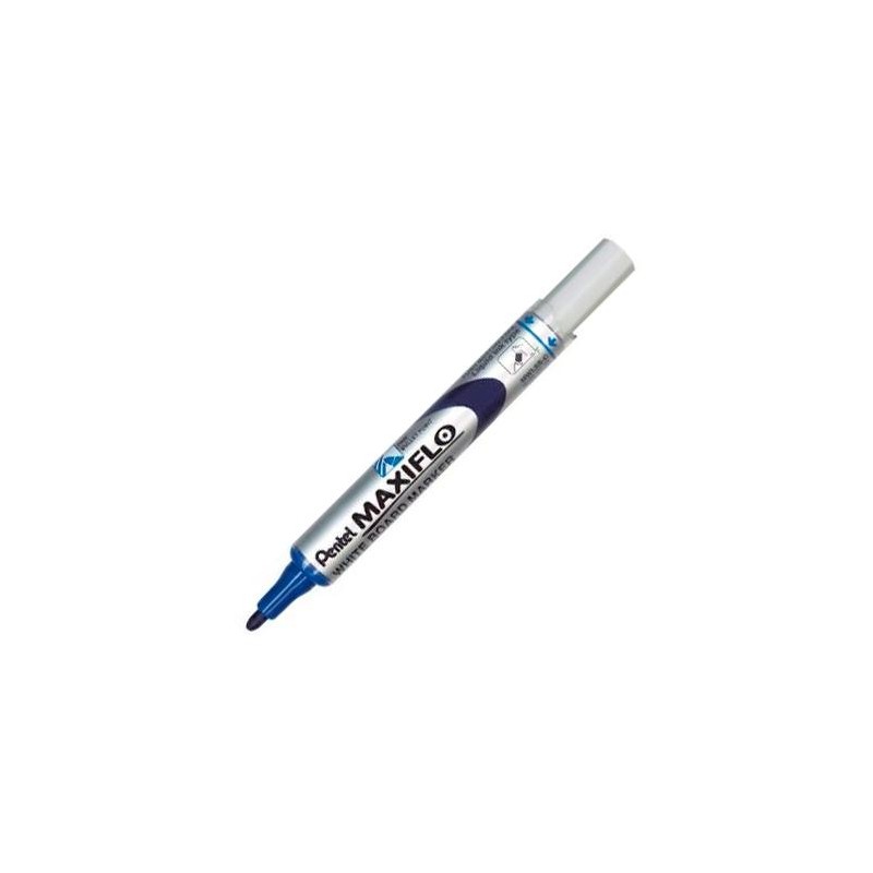 PENTEL MARCADOR PIZARRA BLANCA MAXIFLO MWL-5S AZUL CAJA 12 UD