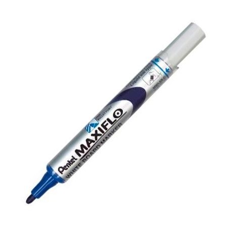 PENTEL MARCADOR PIZARRA BLANCA MAXIFLO MWL-5S AZUL CAJA 12 UD