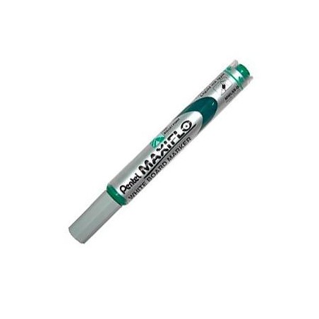 PENTEL MARCADOR PIZARRA BLANCA MAXIFLO MWL-5S VERDE CAJA 12 UD