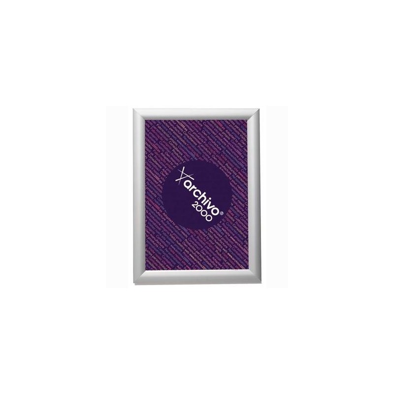 ARCHIVO 2000 EXPOSITOR MURAL SNAP FRAME CON MARCO MONTABLE DIN A4 VERTICAL / HORIZONTAL 10X240X330 MM PLATA