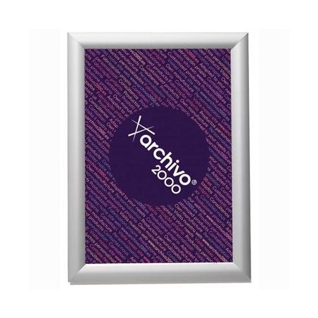 ARCHIVO 2000 EXPOSITOR MURAL SNAP FRAME CON MARCO MONTABLE DIN A4 VERTICAL / HORIZONTAL 10X240X330 MM PLATA