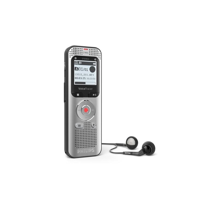 PHILIPS GRABADORA DIGITAL 8GB Y CONEXION USB-A C/ ENTRADA MICRO SD INCLUYE AURICULARES