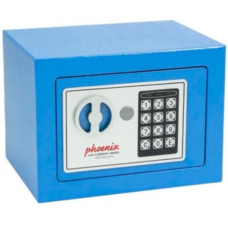 PHOENIX CAJA DE SEGURIDAD COMPACT HOME OFFICE 170X230X170MM 5L CERRADURA ELECTRÓNICA AZUL