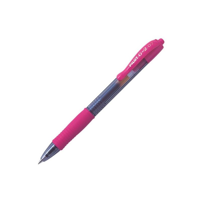 PILOT BOLÍGRAFO TINTA DE GEL AZUL G-2 RETRÁCTIL 0.7 ROSA