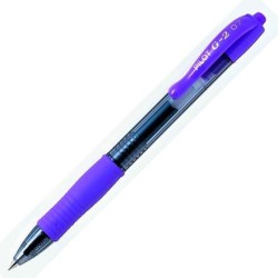 PILOT BOLÍGRAFO TINTA DE GEL AZUL G-2 RETRÁCTIL 0.7 VIOLETA