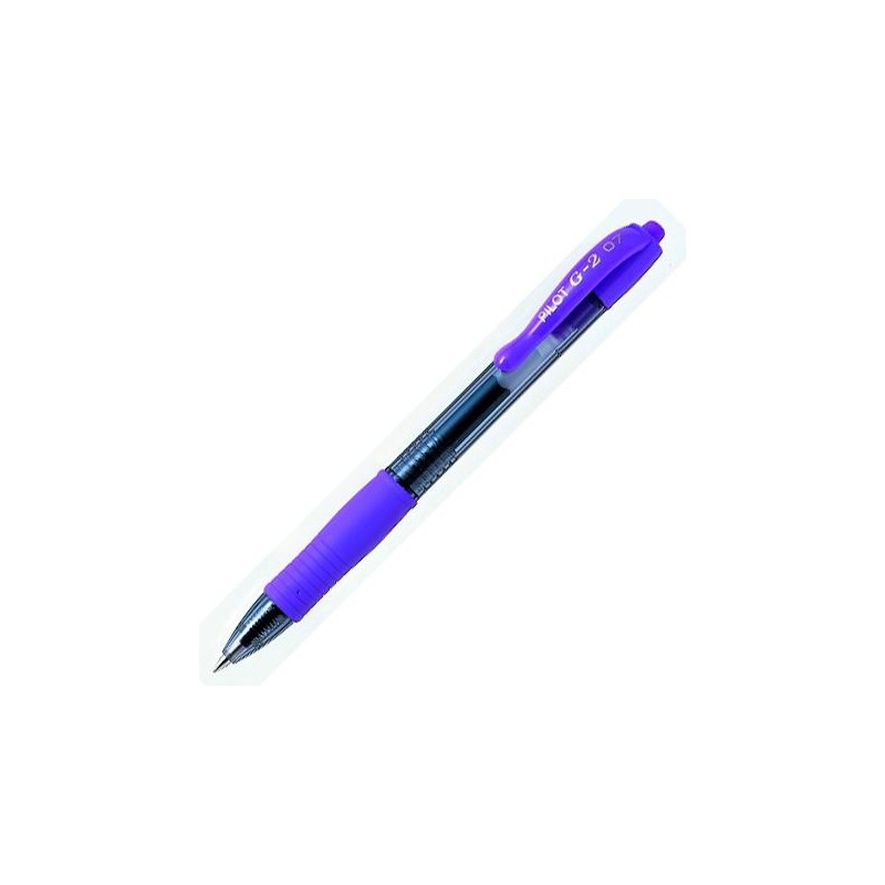 PILOT BOLÍGRAFO TINTA DE GEL AZUL G-2 RETRÁCTIL 0.7 VIOLETA