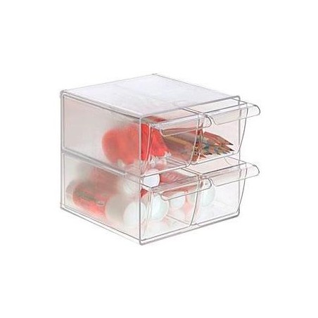 ARCHIVO 2000 ORGANIZADOR ARCHICUBO 4 CAJONES 190X150X150 MM CRISTAL TRANSPARENTE