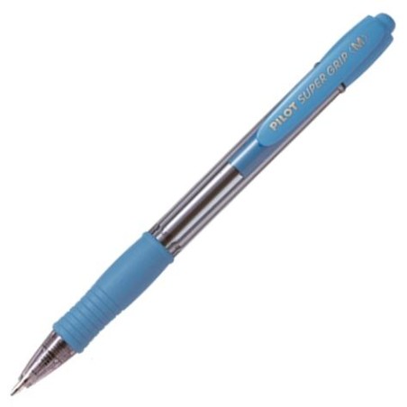 PILOT BOLÍGRAFO SUPERGRIP M AZUL CUERPO AZUL CLARO