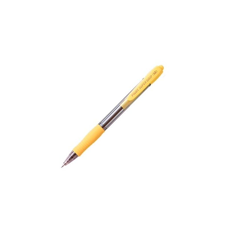 PILOT BOLÍGRAFO SUPERGRIP M AZUL CUERPO AMARILLO