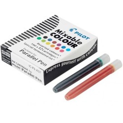 PILOT CARTUCHO RECAMBIO PARA PARALELL PEN COLORES SURTIDOS CAJA 12 UD