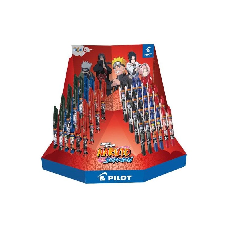 PILOT BOLÍGRAFO TINTA BORRABLE FRIXION NARUTO EDICIÓN LIMITADA C/SURTIDOS EXPOSITOR 48 UD