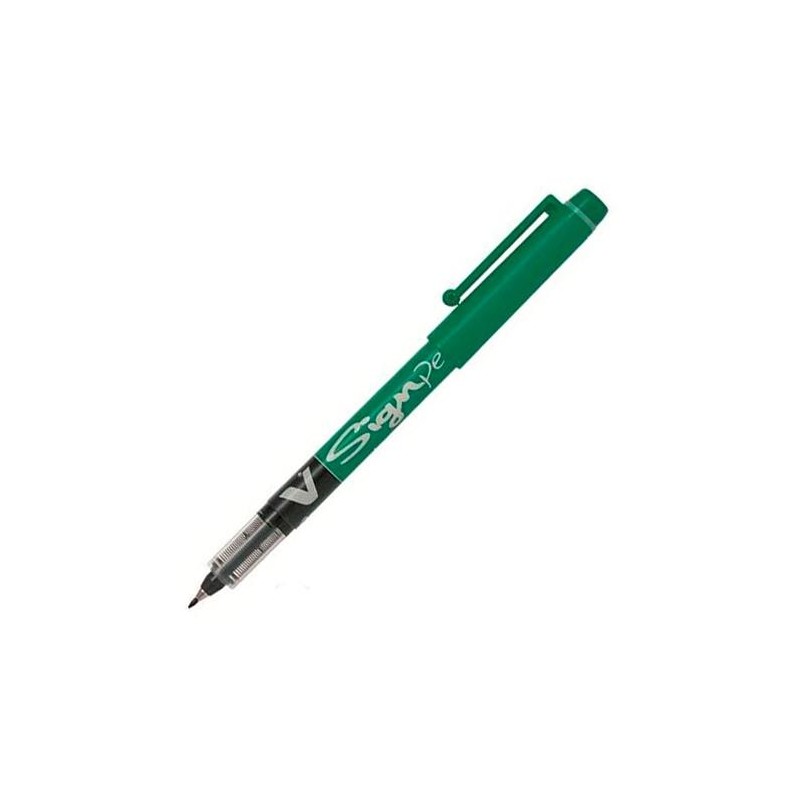 PILOT ROLLER TINTA LÍQUIDA VSIGN PEN PUNTA DE FIBRA 2.0MM VERDE