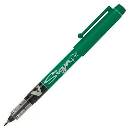 PILOT ROLLER TINTA LÍQUIDA VSIGN PEN PUNTA DE FIBRA 2.0MM VERDE