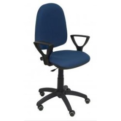 PIQUERAS Y CRESPO SILLA AYNA GIRATORIA C.PERMANENTE BRAZOS FIJOS TEJIDO BALI AZUL MARINO
