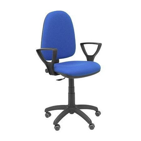 PIQUERAS Y CRESPO SILLA AYNA GIRATORIA C.PERMANENTE BRAZOS FIJOS RUEDAS PARQUÉ TEJIDO BALI AZUL