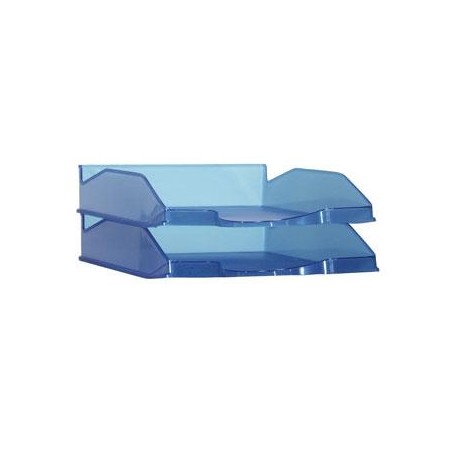 ARCHIVO 2000 BANDEJA APILABLE EN 3 POSICIONES FONDO LISO DIN A4 Y FOLIO 345X255X60 MM LAGOON TRASLÚCIDO