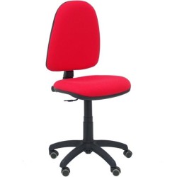 PIQUERAS Y CRESPO SILLA AYNA GIRATORIA C.PERMANENTE RUEDAS DE PARQUÉ TEJIDO BALI ROJO