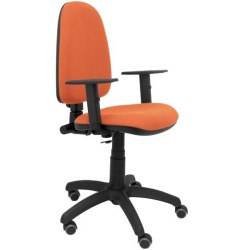 PIQUERAS Y CRESPO SILLA AYNA GIRATORIA C.PERMANENTE BRAZOS REG. RUEDAS DE PARQUÉ TEJIDO BALI MARRÓN