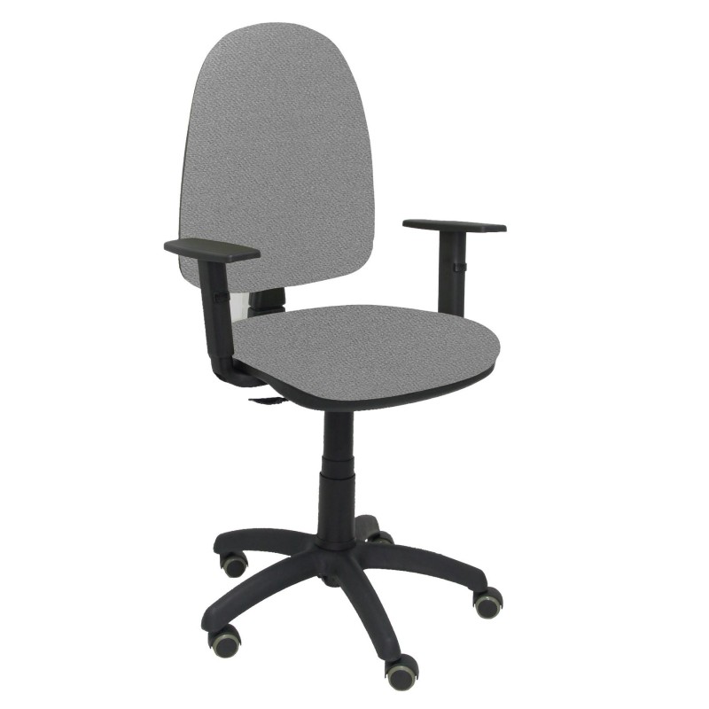 PIQUERAS Y CRESPO SILLA AYNA GIRATORIA C.PERMANENTE BRAZOS REG. RUEDAS DE PARQUÉ TEJIDO BALI GRIS CLARO