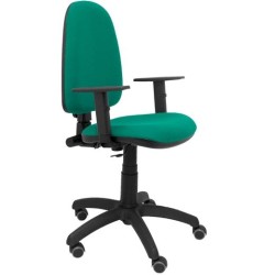 PIQUERAS Y CRESPO SILLA AYNA GIRATORIA C.PERMANENTE BRAZOS REG. RUEDAS DE PARQUÉ TEJIDO BALI VERDE