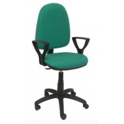 PIQUERAS Y CRESPO SILLA AYNA GIRATORIA C.PERMANENTE BRAZOS FIJOS TEJIDO BALI VERDE