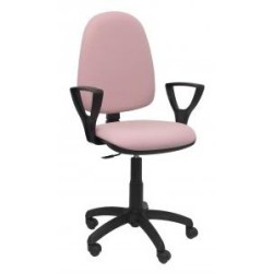 PIQUERAS Y CRESPO SILLA AYNA GIRATORIA C.PERMANENTE BRAZOS FIJOS TEJIDO BALI ROSA PALO