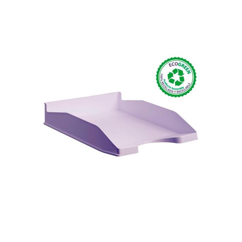 ARCHIVO 2000 BANDEJA ECOGREEN APILABLE 3 POSICIONES 345X255X60MM RECICLADO MALVA PASTEL