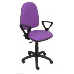 PIQUERAS Y CRESPO SILLA AYNA GIRATORIA C.PERMANENTE BRAZOS FIJOS TEJIDO BALI LILA