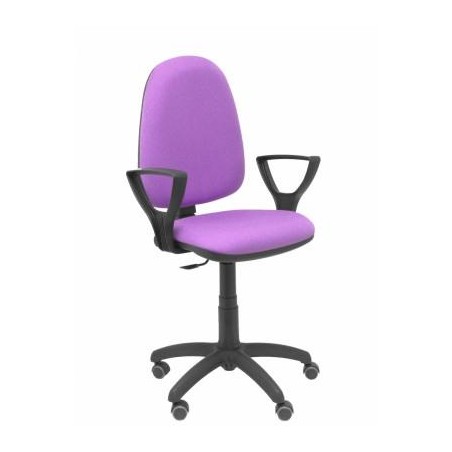 PIQUERAS Y CRESPO SILLA AYNA GIRATORIA C.PERMANENTE BRAZOS FIJOS RUEDAS DE PARQUÉ TEJIDO BALI LILA PÁLIDO