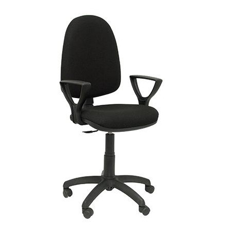 PIQUERAS Y CRESPO SILLA AYNA GIRATORIA C.PERMANENTE BRAZOS FIJOS TEJIDO BALI NEGRO