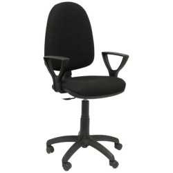 PIQUERAS Y CRESPO SILLA AYNA GIRATORIA BRAZOS FIJOS RUEDAS AUTOFRENANTES BALI NEGRO