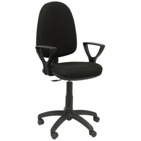 PIQUERAS Y CRESPO SILLA AYNA GIRATORIA BRAZOS FIJOS RUEDAS AUTOFRENANTES BALI NEGRO