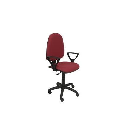 PIQUERAS Y CRESPO SILLA AYNA GIRATORIA C.PERMANENTE BRAZOS FIJOS TEJIDO BALI GRANATE